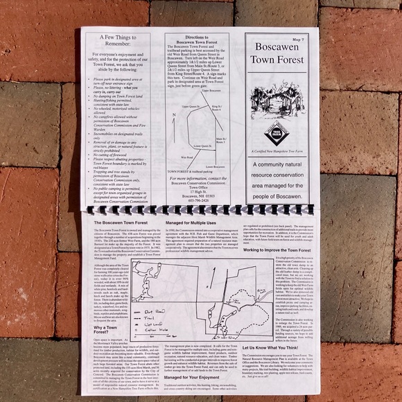 1997 Concord Trail System Map New Hampshire NH Map Contoocook New England Hiking - Picture 3 of 7